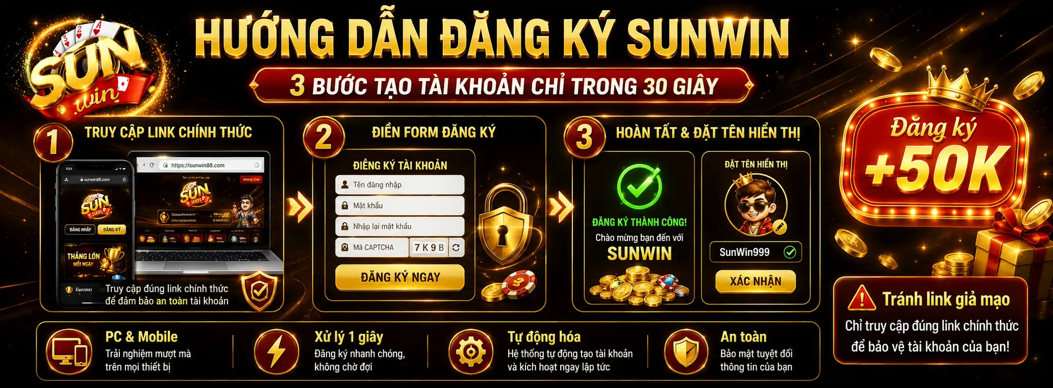 Hướng Dẫn Đăng Ký & Đăng Nhập Sunwin Nhận 50K Tân Thủ An Toàn 2 Hướng Dẫn Cách Đăng Ký Sunwin Chỉ Trong 30 Giây